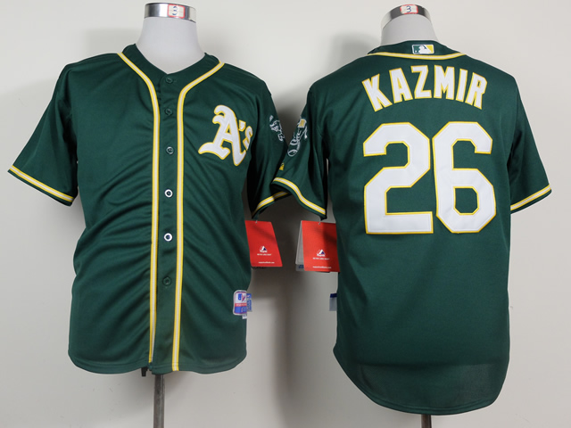 Men Oakland Athletics 26 Kazmir Green MLB Jerseys